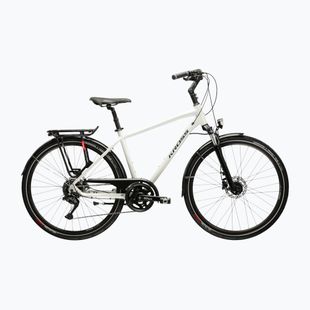 Pánsky trekingový bicykel KROSS Trans 5.0 grey/navy/gloss
