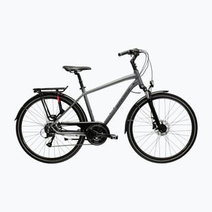 Pánsky trekingový bicykel KROSS Trans 4.0 grey/black/matte