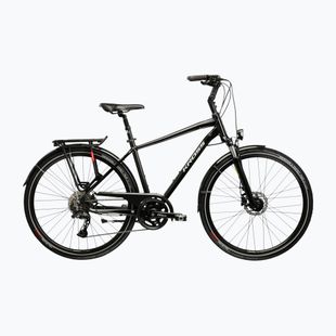 Pánsky trekingový bicykel KROSS Trans 7.0 black/silver/gloss