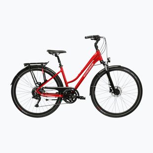 Dámsky trekingový bicykel KROSS Trans 5.0 In red/silver/gloss