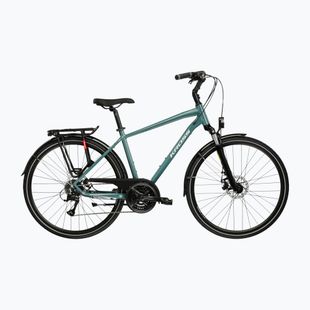 Pánsky trekingový bicykel KROSS Trans 3.0 green/silver/gloss