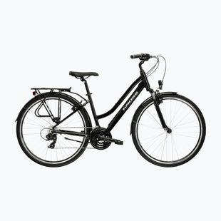 Dámsky trekingový bicykel KROSS Trans 1.0 In black/silver/gloss