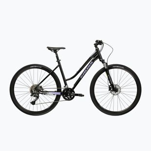 Dámsky crossový bicykel KROSS Evado 7.0 In black/purple