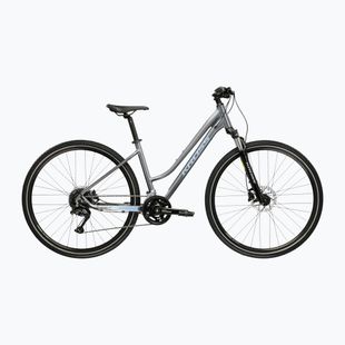 Dámsky krosový bicykel  KROSS Evado 5.0 In grey/blue/gloss