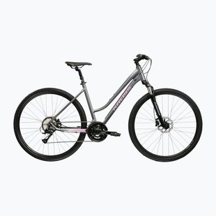 Dámsky krosový bicykel  KROSS Evado 4.0 In grey/pink/gloss