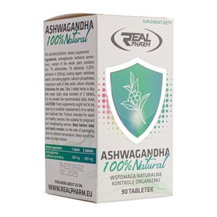 Ashwaganda 100% Real Pharm výkon 90 tabliet 707437