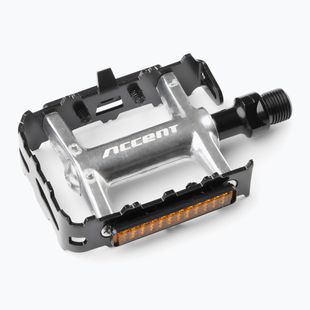 Cyklistické pedále ACCENT Hellium silver/black