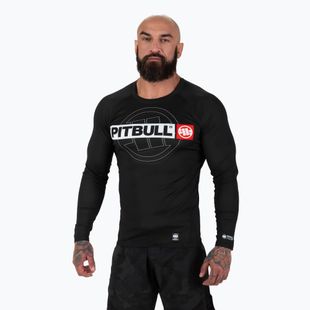 Pánsky Rashguard longsleeve Pitbull Rashguard Hilltop Sports black
