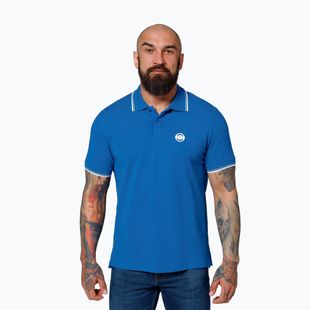 Pánske polo tričko Pitbull Polo Pique Stripes Regular royal blue