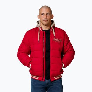 Pánska bunda Pitbull Hidden Quilted Hooded red/beige