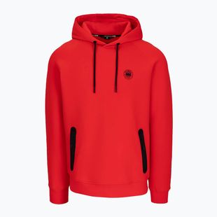 Pánska mikina Pitbull Dogwood Hooded Sweatshirt fluo/red