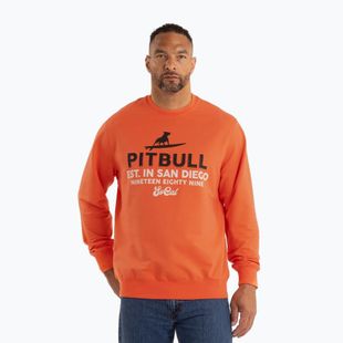 Pánska mikina Pitbull Surfing Dog Crewneck Sweatshirt bright salmon