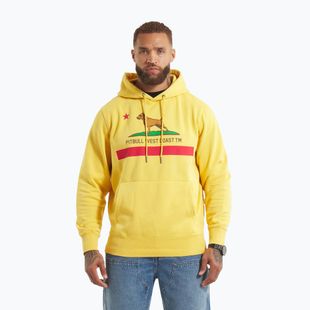 Pánska mikina Pitbull California Flag Hooded Sweatshirt washed yellow
