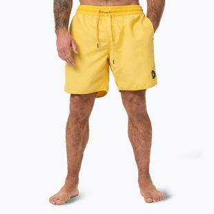 Pánske plavecké šortky Pitbull Balfour washed yellow