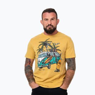 Pánske tričko Pitbull Open Beach washed yellow