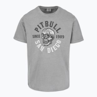 Pánske tričko Pitbull Shkull Logo grey