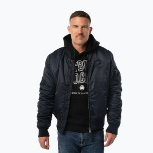 Pánska bunda Pitbull Hacket Washed Bomber dark navy