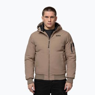 Pánska zimná bunda Pitbull Balboa 2 Hooded dark sand