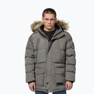 Pánska zimná bunda Pitbull Fisk Quilted Hooded olive