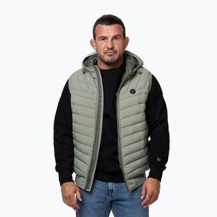Pánska vesta Pitbull Naylor Padded Hooded dusty salvia