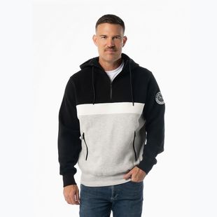 Pánska mikina Pitbull Gibson Hooded black/grey melange