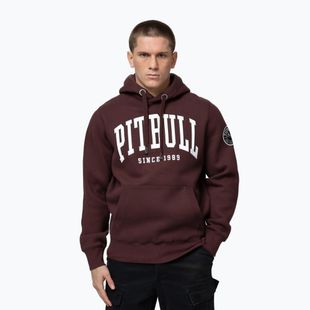 Pánska mikina s kapucňou Pitbull Norton Hooded dark burgundy