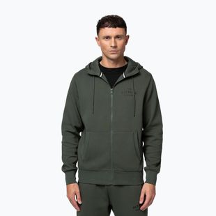 Pánska mikina Pitbull Sampson Hooded Zip Sweatshirt old green