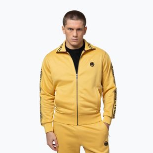 Pánska mikina Pitbull Trackjacket Tape Logo Terry Group pale yellow