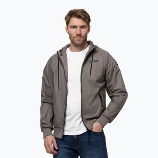 Pánska bunda Pitbull Athletic Logo Nylon Hooded taupe