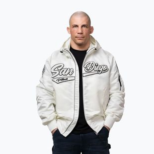 Pánska bunda Pitbull Aero Flight Hooded off white