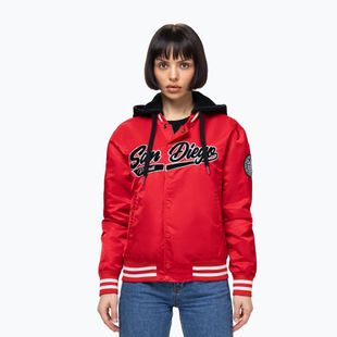 Dámska bunda Pitbull Angela San Diego Hooded Varsity fluo/red