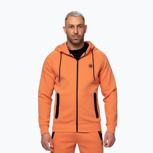 Pánska mikina Pitbull Dogwood Hooded Zip Sweatshirt fluo orange