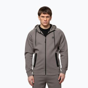 Pánska mikina Pitbull Dogwood Hooded Zip Sweatshirt taupe