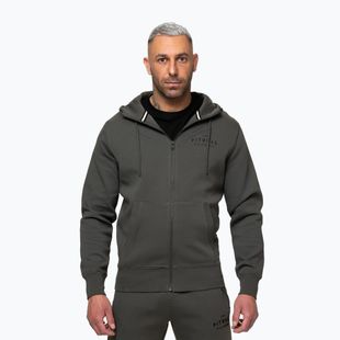 Pánska mikina Pitbull Sampson Hooded Zip Sweatshirt grey/green