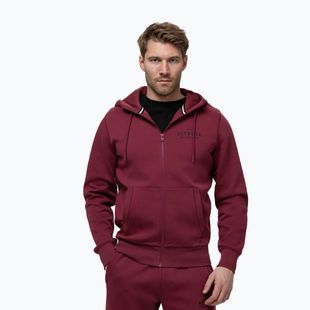 Pánska mikina Pitbull Sampson Hooded Zip Sweatshirt burgundy