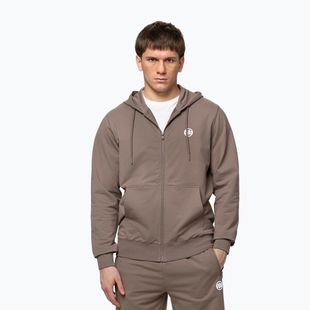 Pánska mikina Pitbull Nugget Small Logo Hooded Zip brown savana
