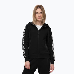 Dámska mikina Pitbull Explory Tape Hooded Zip black