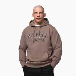 Pánska mikina Pitbull Midnight Sweatshirt Hooded brown savana