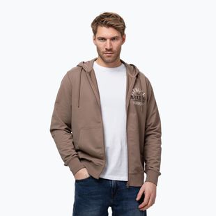 Pánska mikina Pitbull Bloodline 2 Sweatshirt Zip Hooded brown savana