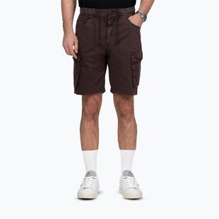 Pánske šortky Pitbull Proctor Drawstring Cargo dark brown