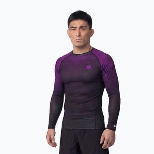Pánsky rashguard s dlhým rukávom Pitbull Belt Rashguard purple