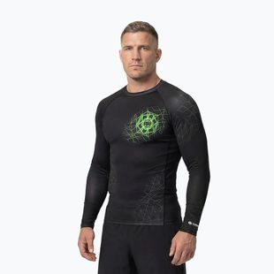 Pánsky rashguard s dlhým rukávom Pitbull Ray Rashguard fluo green