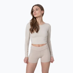 Dámsky top na jogu 4F beige H4Z22-TSDL019