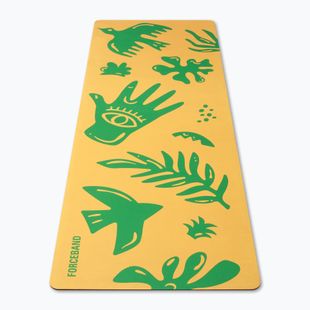 Podložka na jogu/fitness ORCEBAND Energy Yellow 4 mm green/yellow