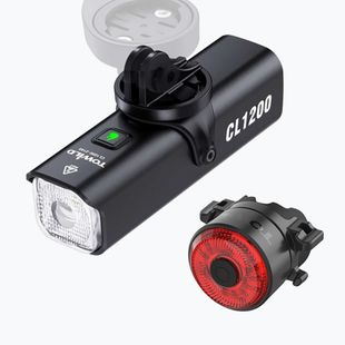 Sada cyklistických svetiel Towild CL1200 + TL03 black