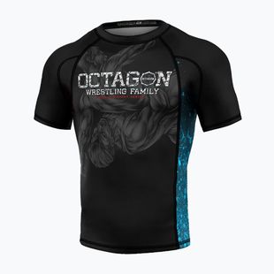 Pánsky rashguard Octagon Premium Wrestling Family black/multicolour Rashguard