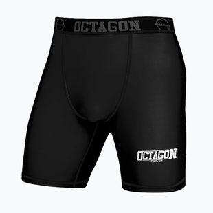 Pánske kompresné šortky Octagon Fight Wear black/white