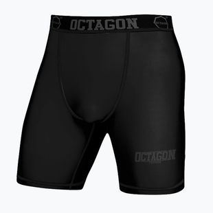 Pánske kompresné šortky Octagon Fight Wear black/white