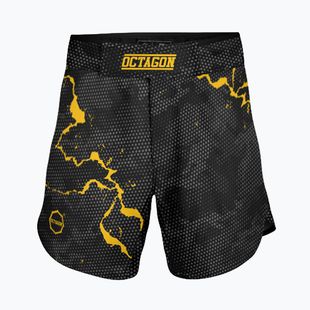 Pánske tréningové šortky Octagon Marble Camo MMA camo yellow
