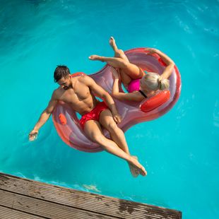 Plavecké koleso AQUASTIC pre dve osoby červené ASR-175R